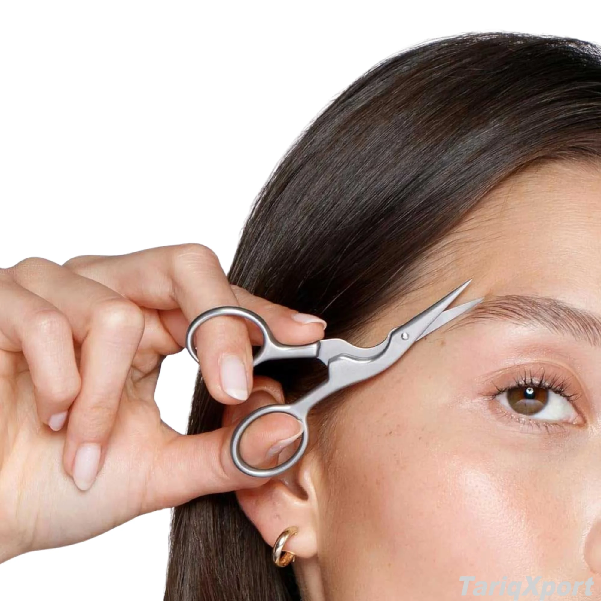 3.5" Professional Custom Made Fancy Handle Needle Point Embroidery Eyebrow Scissors Straight Stainless Steel Cutting Threading - Image 4
