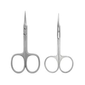 Professional Beauty Stainless Steel Sharp Straight Eyebrow Scissors Cuticle & Dead Skin Trimmer for Nail Art & Pedicure