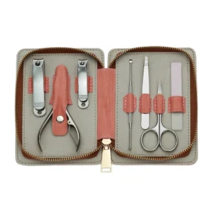 Professional High Quality Classic Luxurious 7-in-1 Single Manicure Nail Clipper Stainless Steel Beauty Instrument Kit Case Box