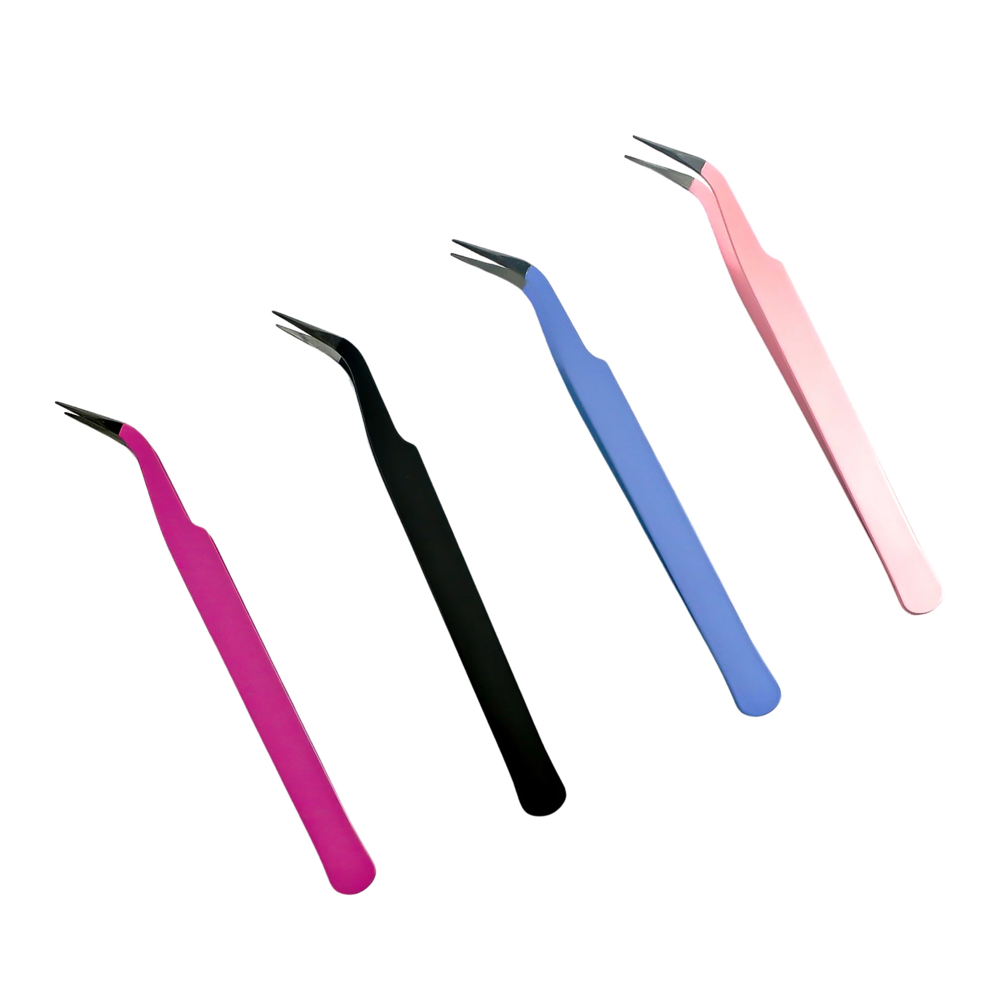 Wholesale False Eyelash Clips for Strip Lashes Custom Logo Cluster Lash Tweezers Private Label Lash Applicator Tools
