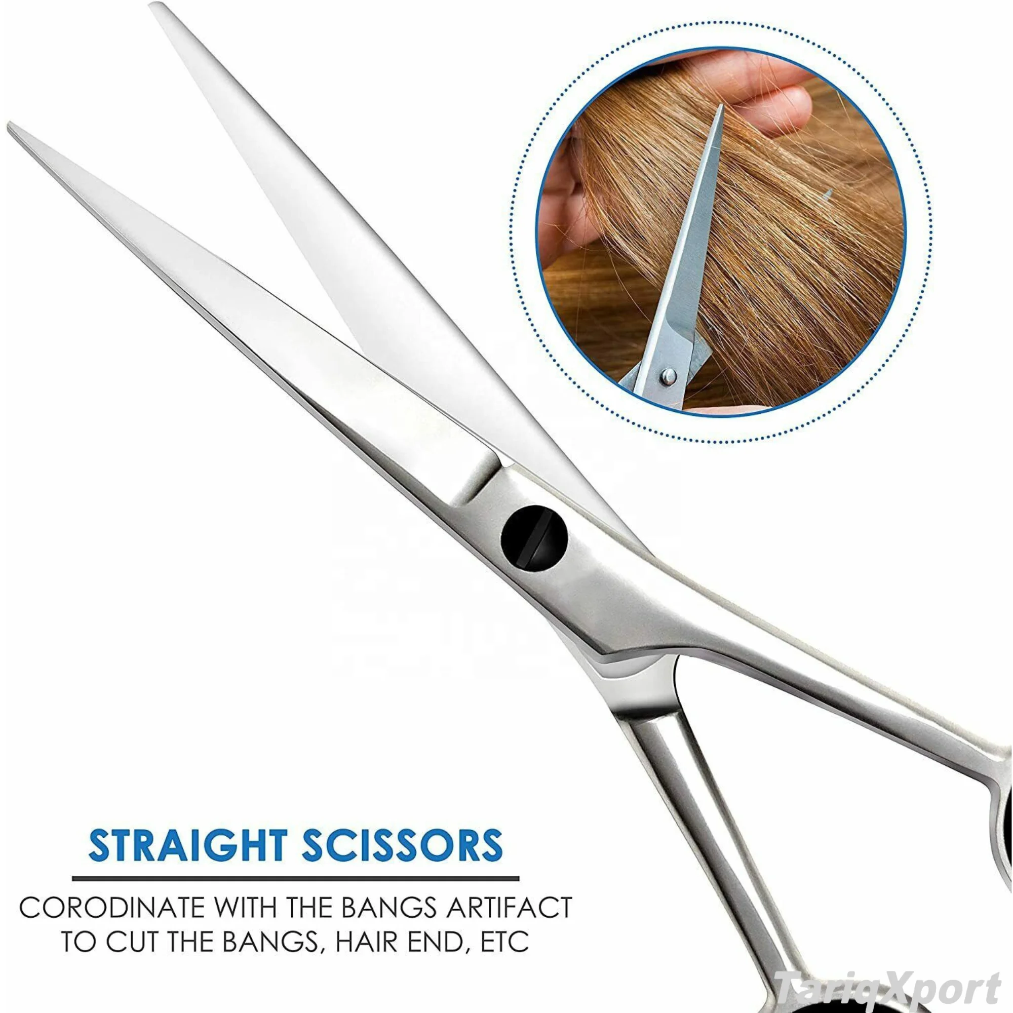 Professional Grade Stainless Steel 4Cr13 Foldable Lightweight Hairdressing Barber Scissors Razor Sharp Customized Logo - Image 3