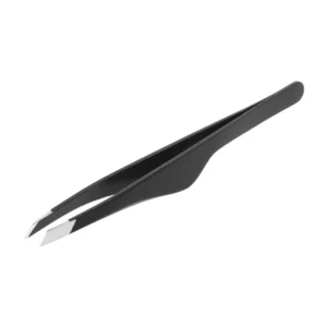 Professional Stainless Steel Curved Eyebrow Tweezers with Pointed Tip for Face Hair Removal & Eyelash Tweezers