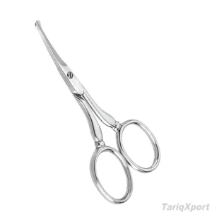 Professional Beauty Stainless Steel Manicure Scissors Sharp Curved Blade Durable Nail Art Nail Cuticle Eyebrow Care Right-Handed