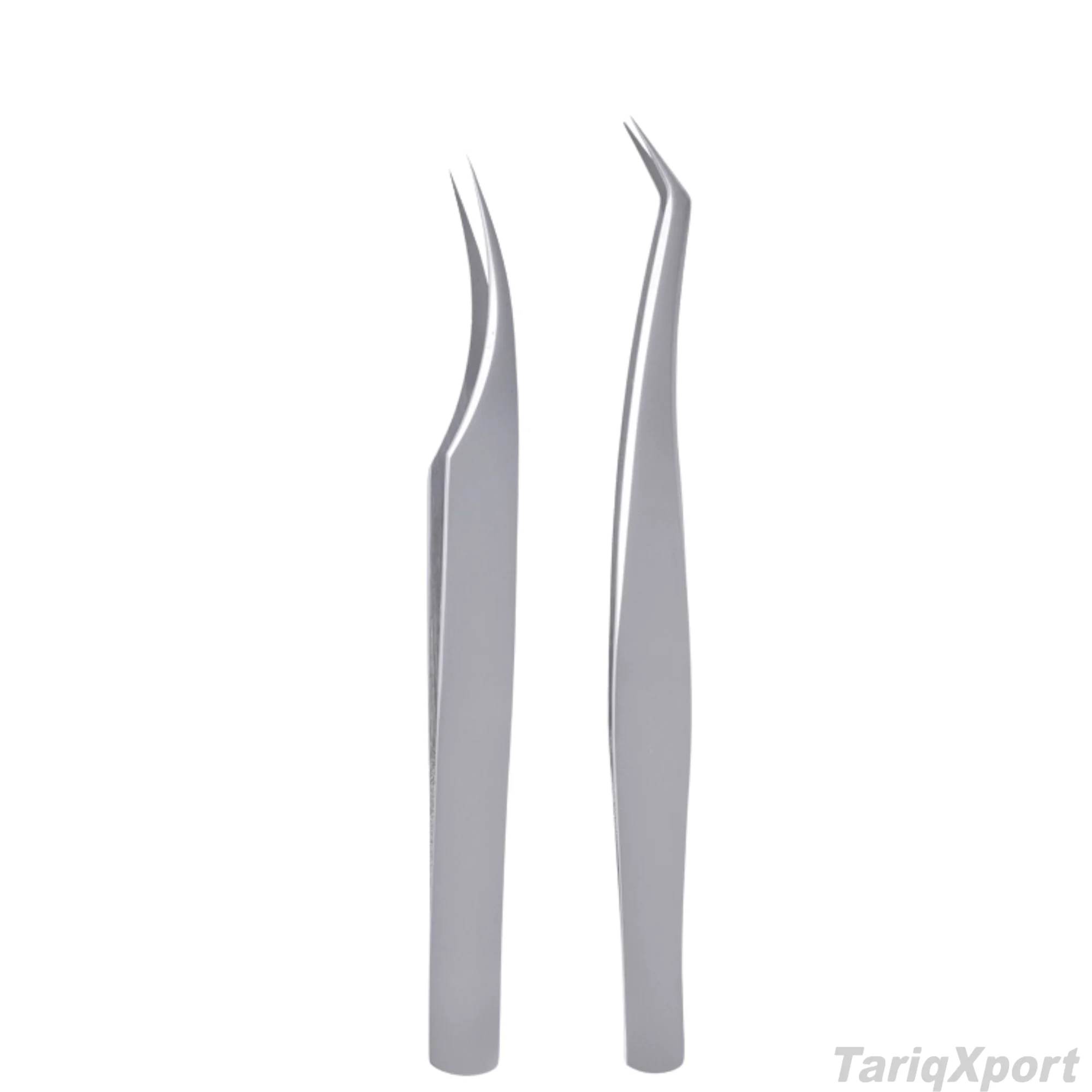 Professional Stainless Steel Eyelash Tweezers Set Precision Tools for False Lash Application Smooth Tip Design - Image 2