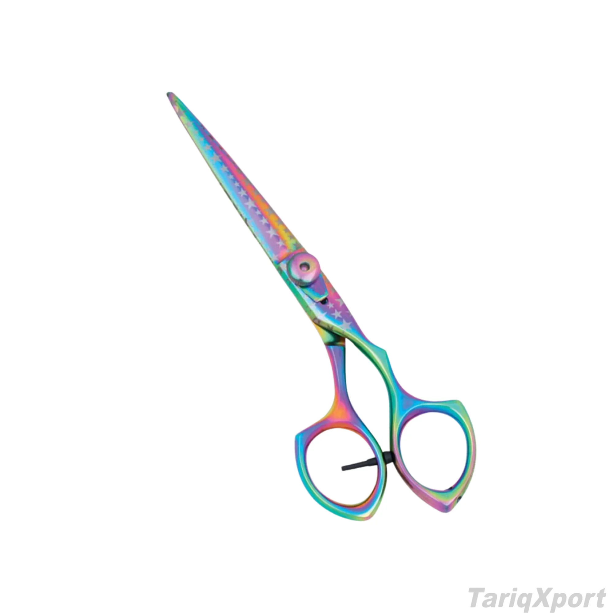 Professional Stainless Steel Sharp Foldable Lightweight Right-Handed Barber Hair Cutting Scissors 7 Inches Multi Coated Design - Image 3