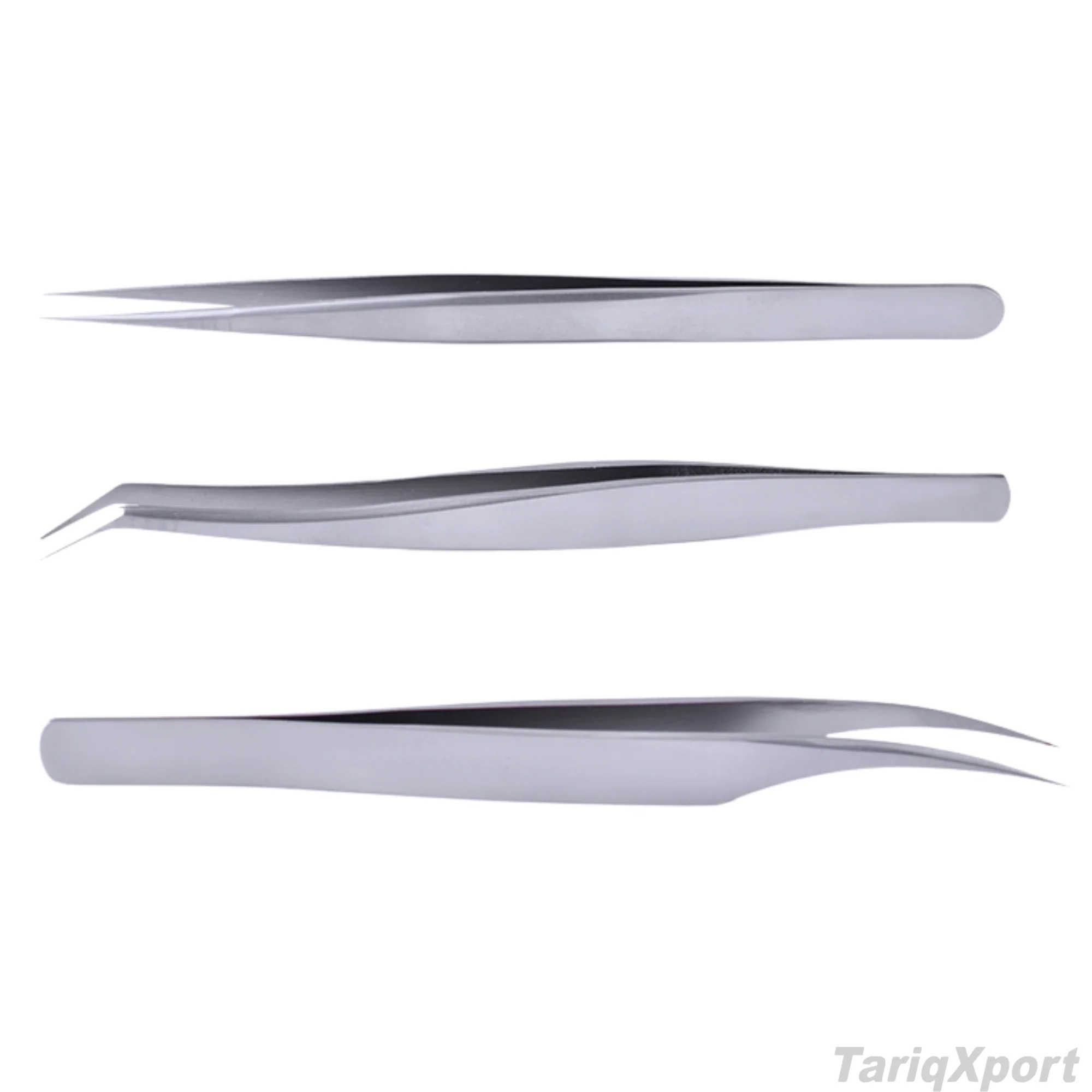 Professional Stainless Steel Eyelash Tweezers Set Precision Tools for False Lash Application Smooth Tip Design - Image 6