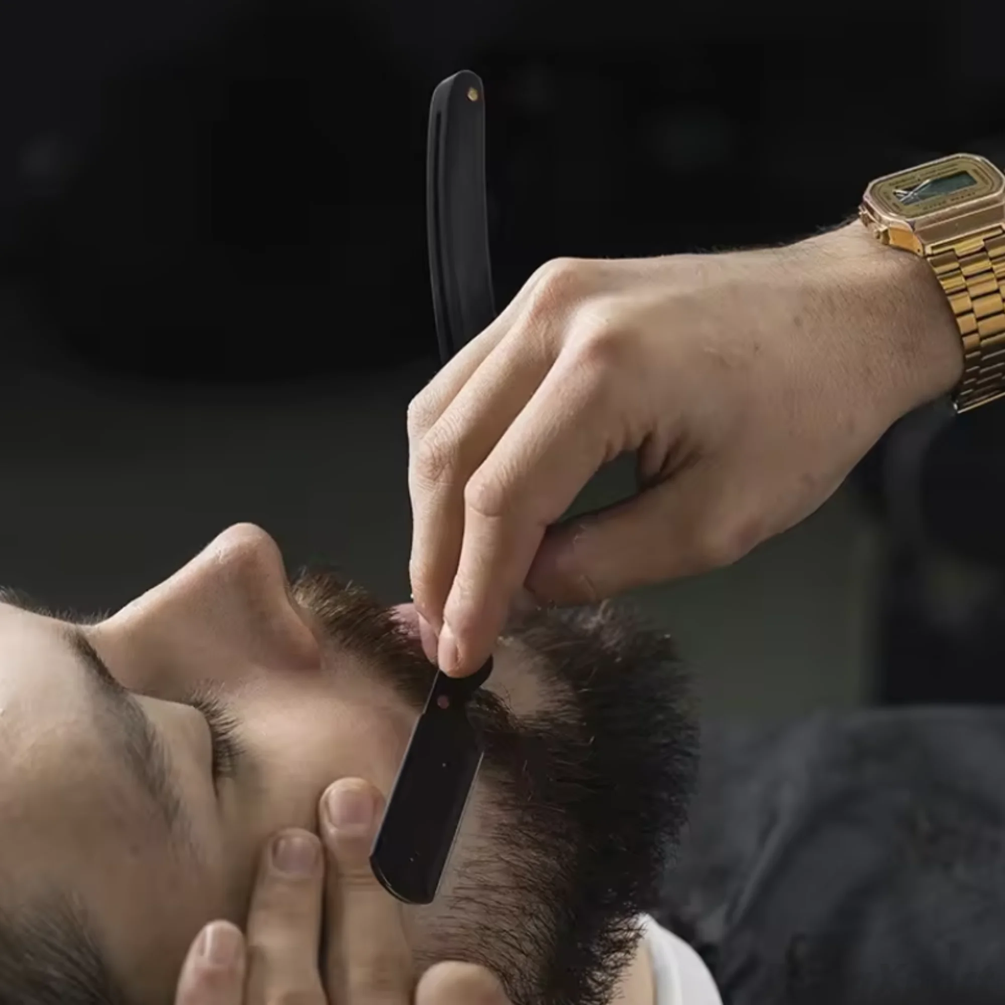 Professional Straight Edge Stainless Steel Sharp Barber Razor Folding Shaving Trimmer Manual Shaver Face Body Wood Single Blade - Image 4