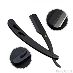 Fine Finishing Classic Design Stainless Steel Straight Shaving Razor Single Blade Custom Logo Stock High Quality Body & Face Use