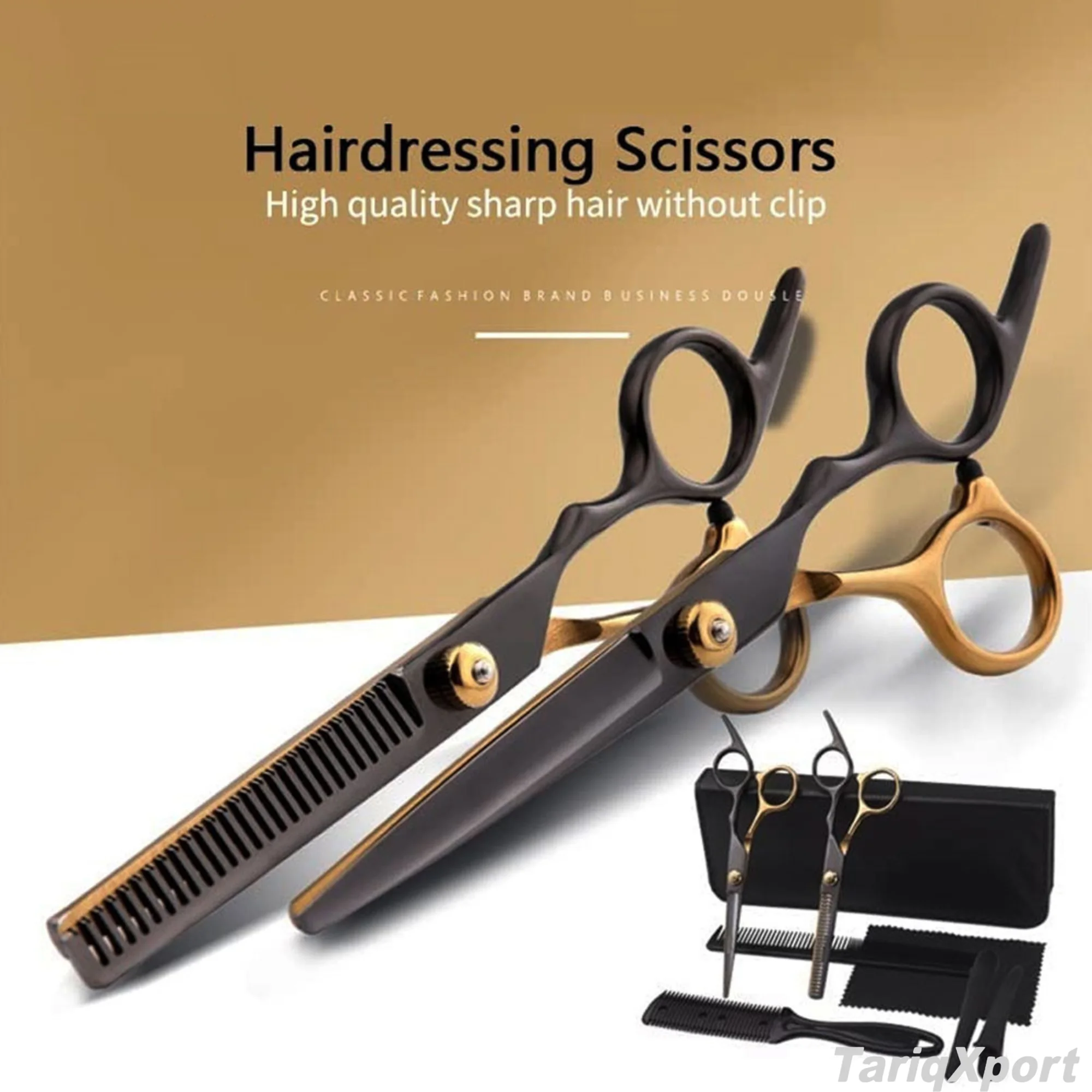 Professional Hairdressing Scissors Stainless Steel Blade Sharp Tip Long Handle Right Handed For Salon Use - Image 4