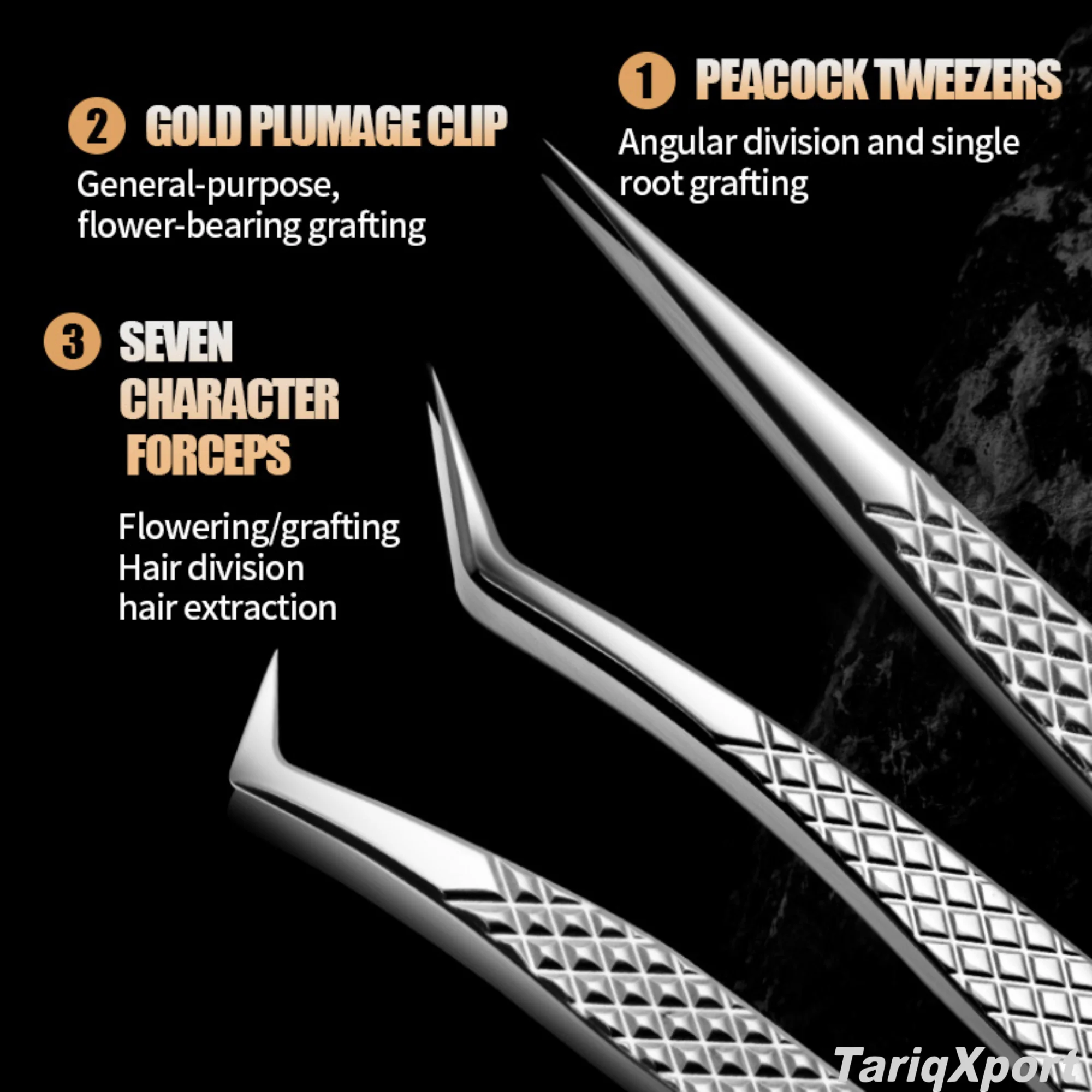High-precision Stainless Steel Eyelash Extension Tweezers Specially Designed for Eyelash Beauticians to Separate the Hair - Image 3
