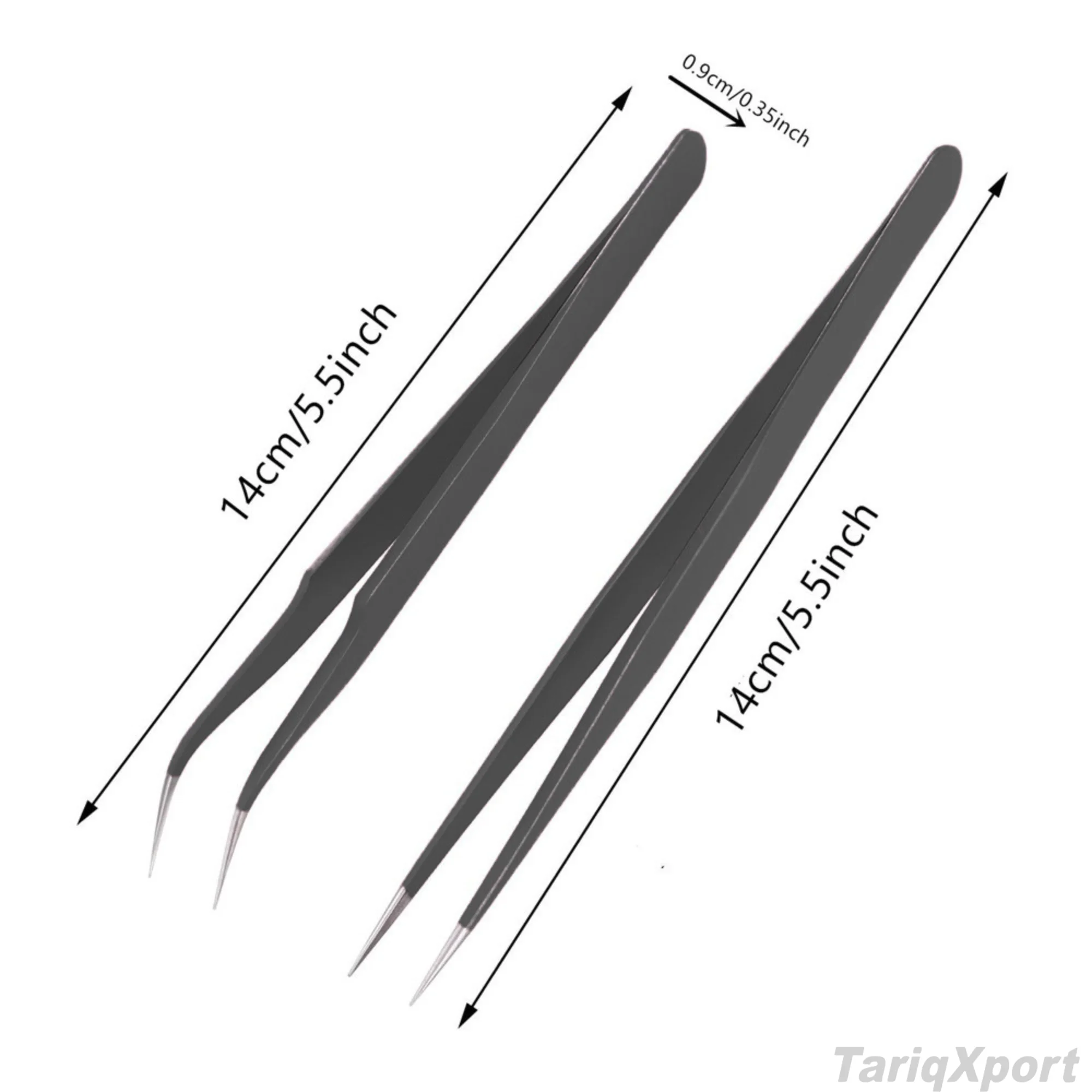 Costum Professional Stainless Steel Eyelash Tweezers with Smooth Tip Precision Beauty Tools for Salon Use - Image 3