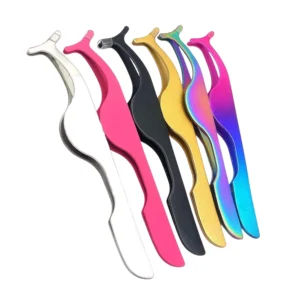 Customized Logo Professional Stainless Steel Lash Extension Applicators Comfortable Handle Eyelashes Applying Salon Use