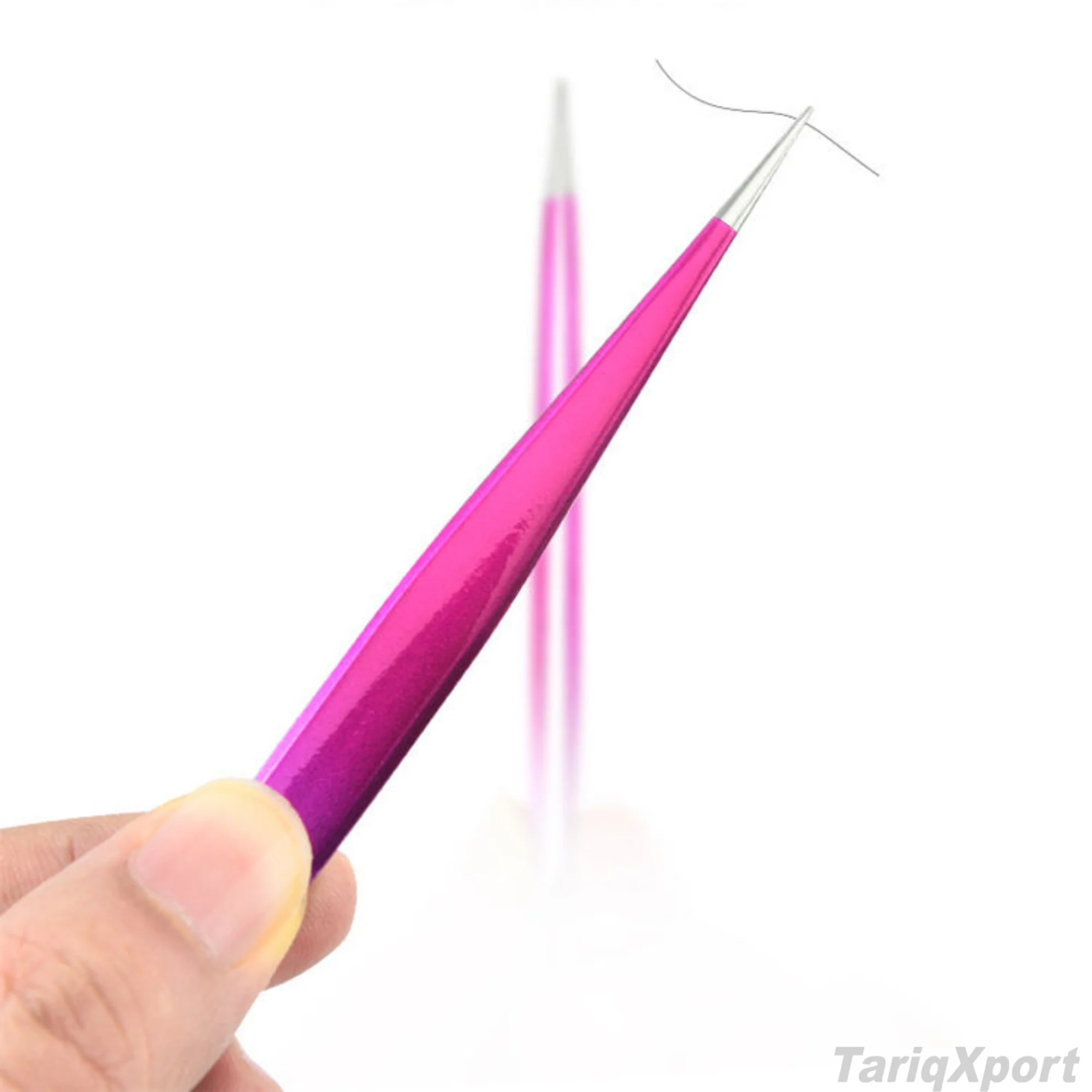 Professional Customizable Stainless Steel Eyebrow Tweezers 10mm Comfortable Handle Precision Smooth Tip for Salon Usage - Image 3