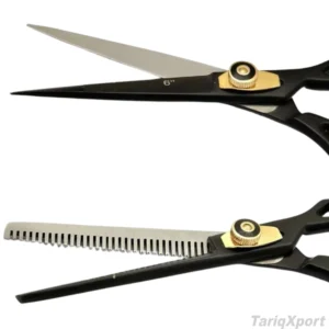 Black Color Coated Foldable Barber Razor Professional Hair Dressing Thinning Scissors Lightweight Stainless Steel Handle