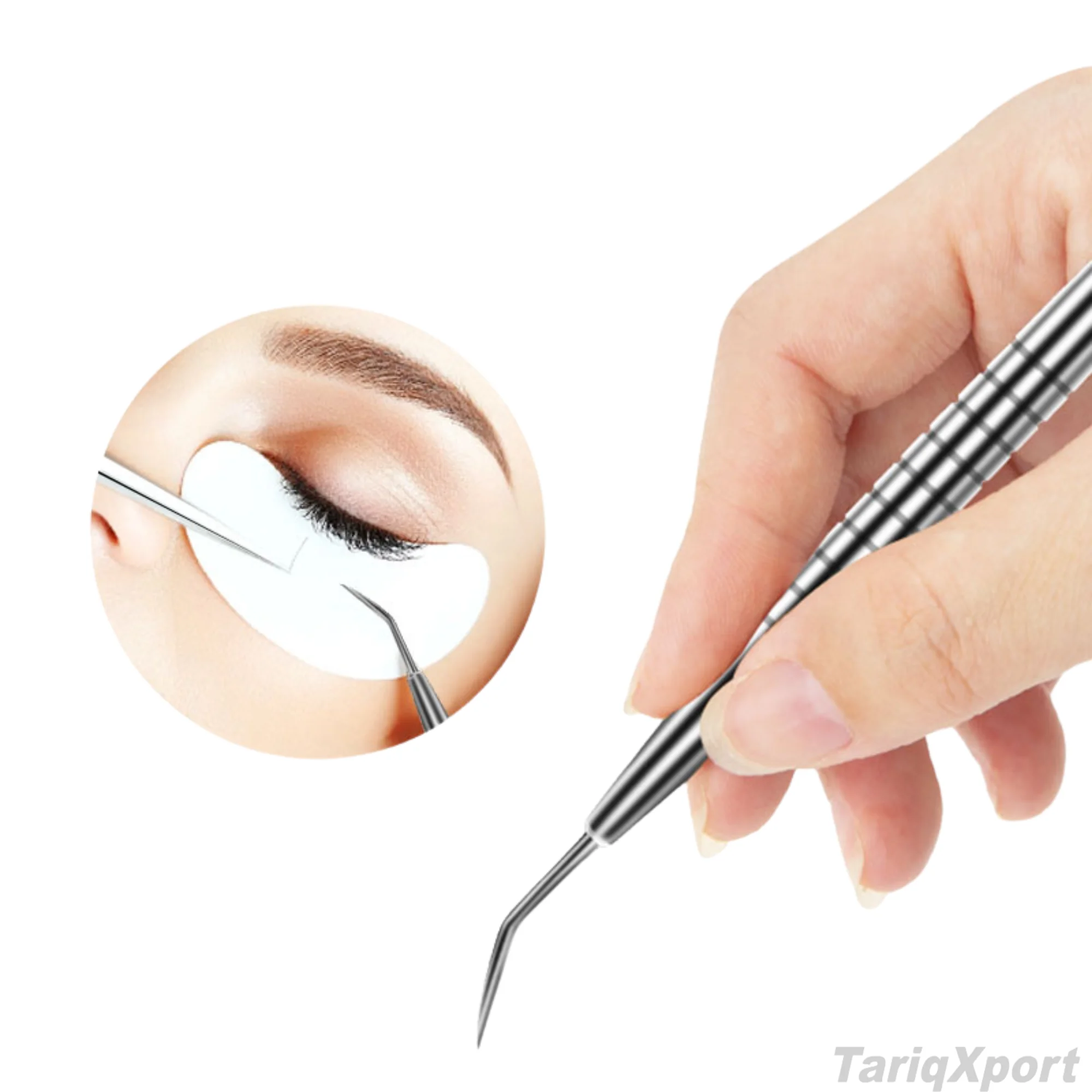 Professional False Eyelashes Tweezer Fake Eye Lash Applicator Beauty Salon Use Stainless Steel Custom Logo Lash Lifting Tool - Image 5