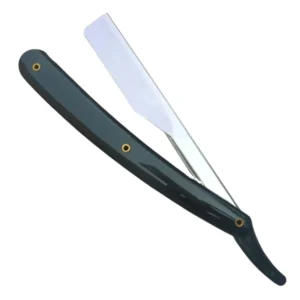 Professional Classic Black Wood Handle Stainless Steel Single Blade Non-Disposable Sharp Blade Custom Logo Shaving Razors Barber