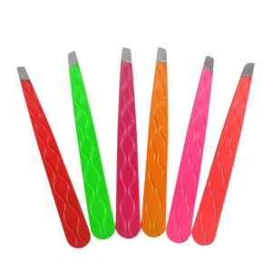 Professional Stainless Steel Curved Lightweight Eco-Friendly Luxury Eyebrows Tweezers Pointed Multiple Colors for Eyebrow