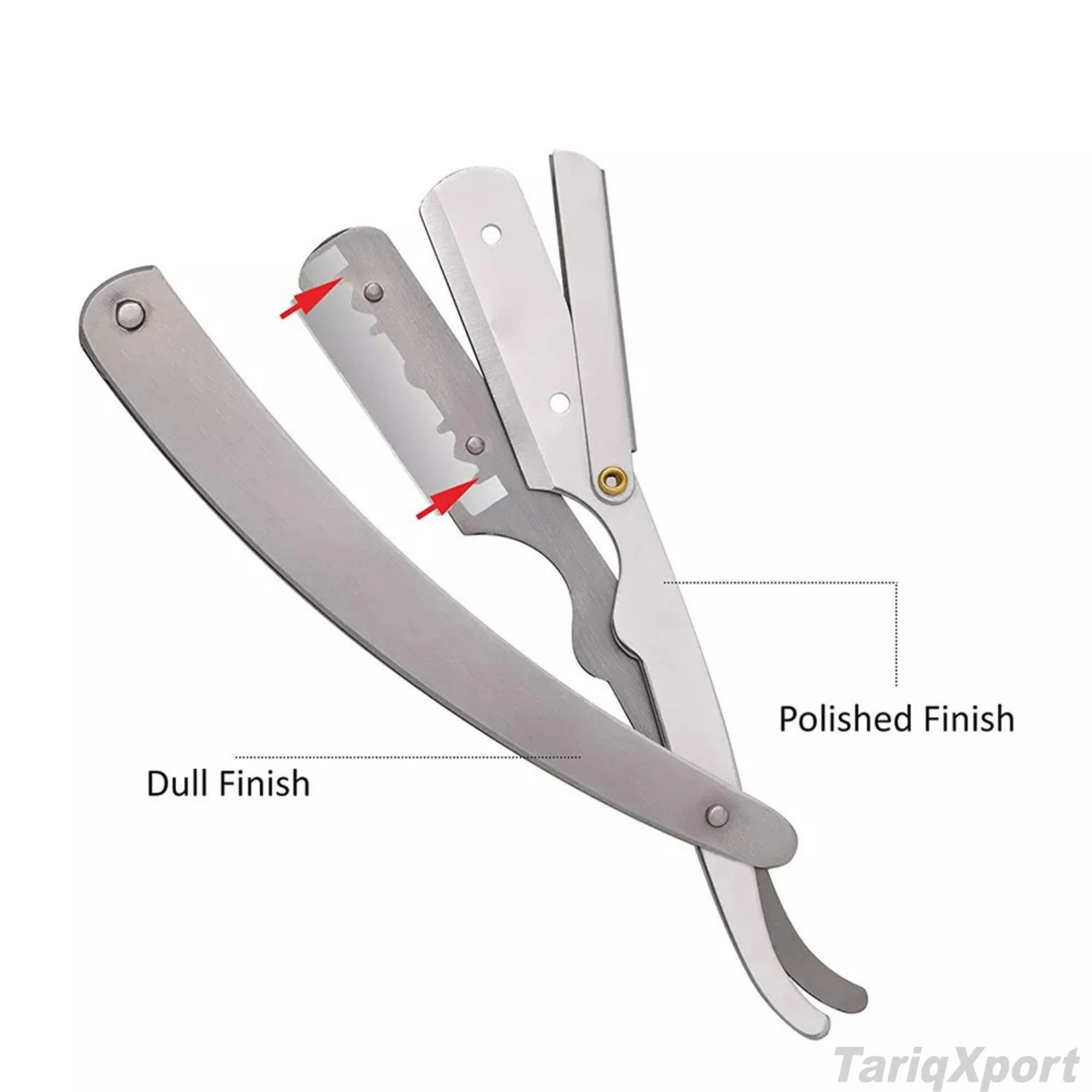 Premium Stainless Steel Barber Cut Throat Razor with Wood Steel Handle Face Body Use Single Blade Custom Colors Custom Logo OEM - Image 4