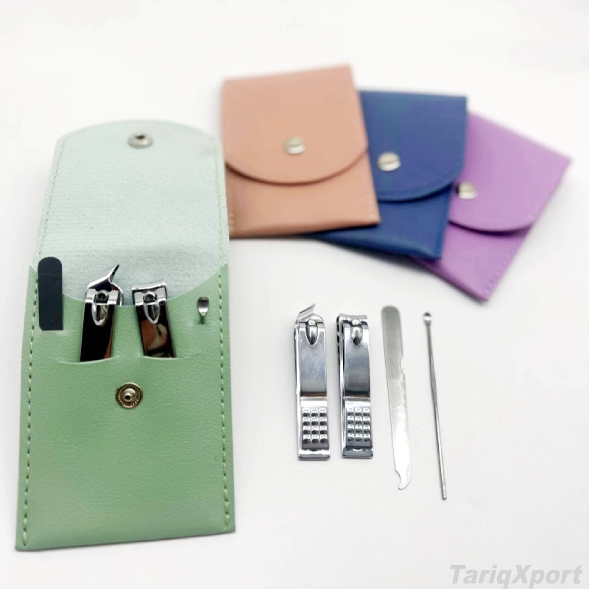 Custom High-quality 4-in-1 4Pcs Stainless Steel Manicure Set Mini Portable Nail Clippers Nail Trimmer for All Ages - Image 6