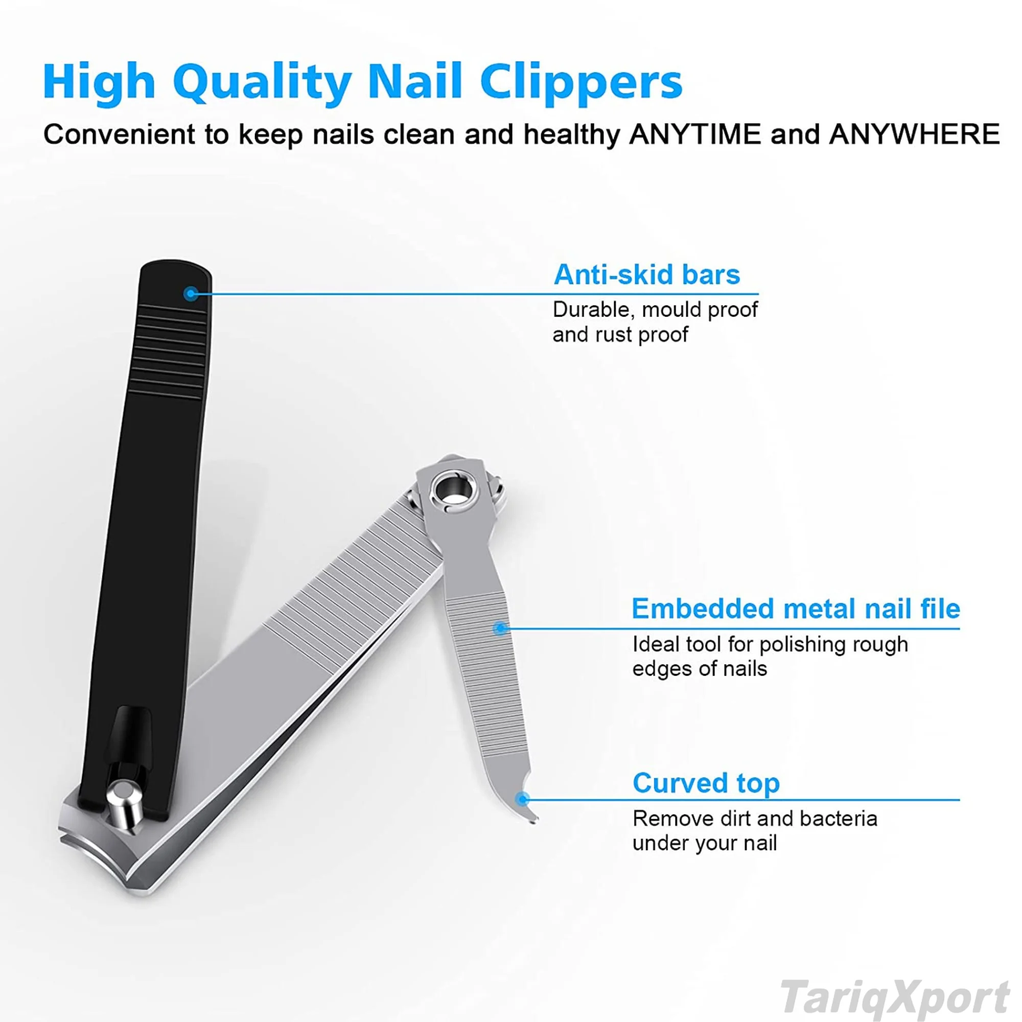 Stainless Steel Professional Nail Clipper 15mm Jaw Opening Curved Sharp Blade Durable Finger Nail Cutter for Adults Luxury - Image 5