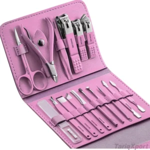 Customizable Luxurious Stainless Steel Electric Portable Professional Beauty Care Manicure Pedicure Care Kit 5-in-1 Single Case