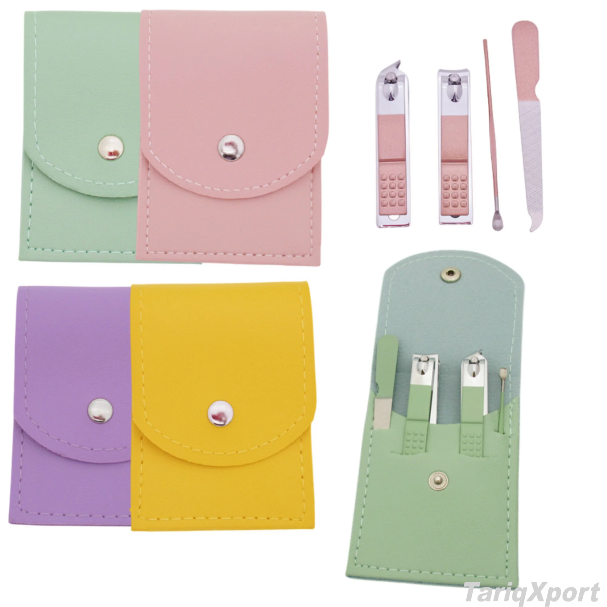 Custom High-quality 4-in-1 4Pcs Stainless Steel Manicure Set Mini Portable Nail Clippers Nail Trimmer for All Ages - Image 4