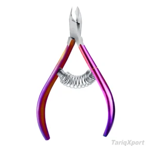 Professional Curved Stainless Steel Nail Cuticle Scissors Clippers Wide Jaw Opening Durable Sharp Blade for Finger/Toe Pedicure