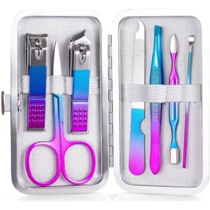 Professional High Quality Stainless Steel Manicure Kit 4 in 1 Portable Nail Care Set Case for Adult Customized Logo Reusable