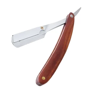 High Quality Professional Barber Stainless Steel Shaving Razor Men Precision Grooming Tool Wood Handle Cut-Throat Face Body