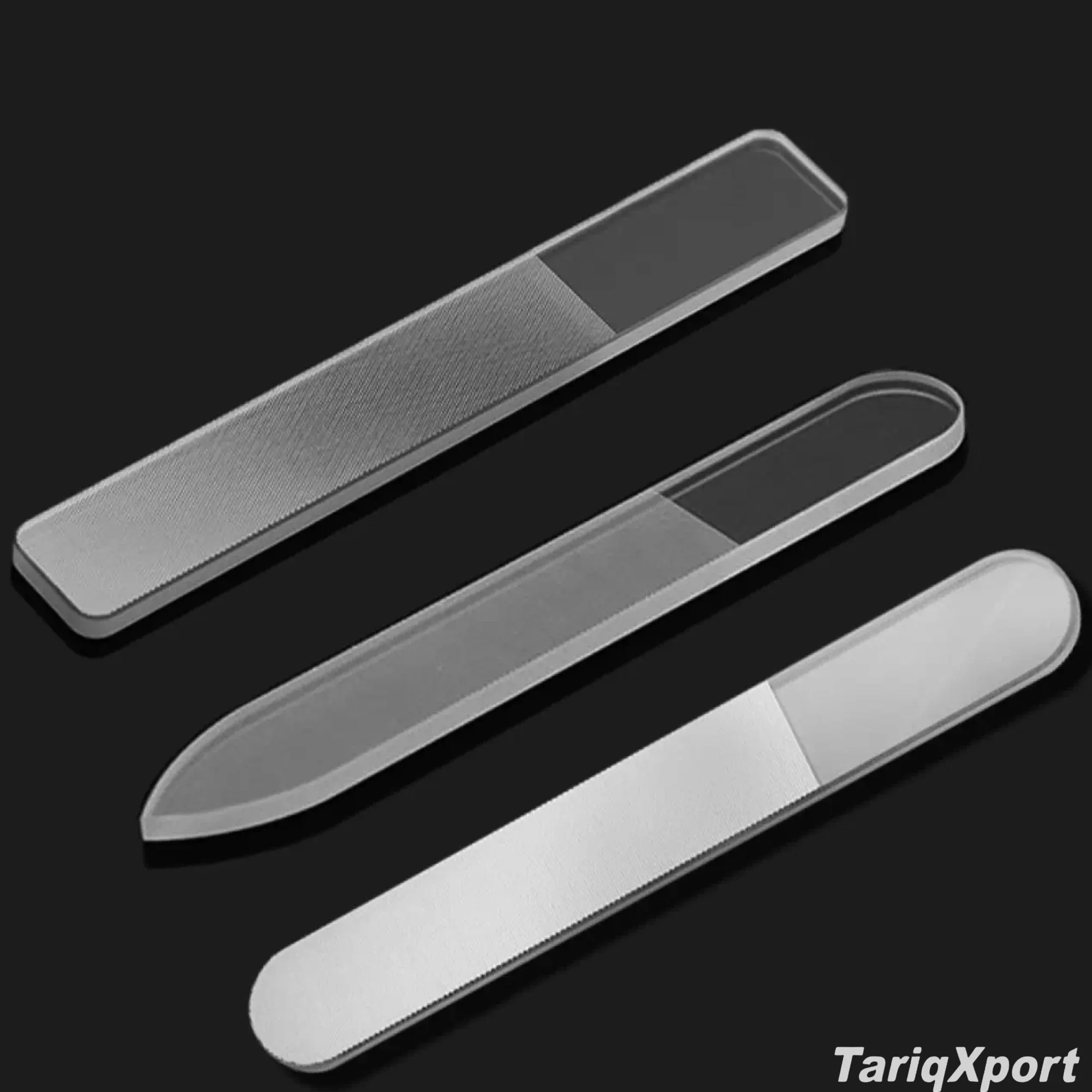 Custom Laser Printing Manicure Pedicure Tools Clear Washable Double Sided Straight Nano Glass Nail Files for Natural Nails Care - Image 4
