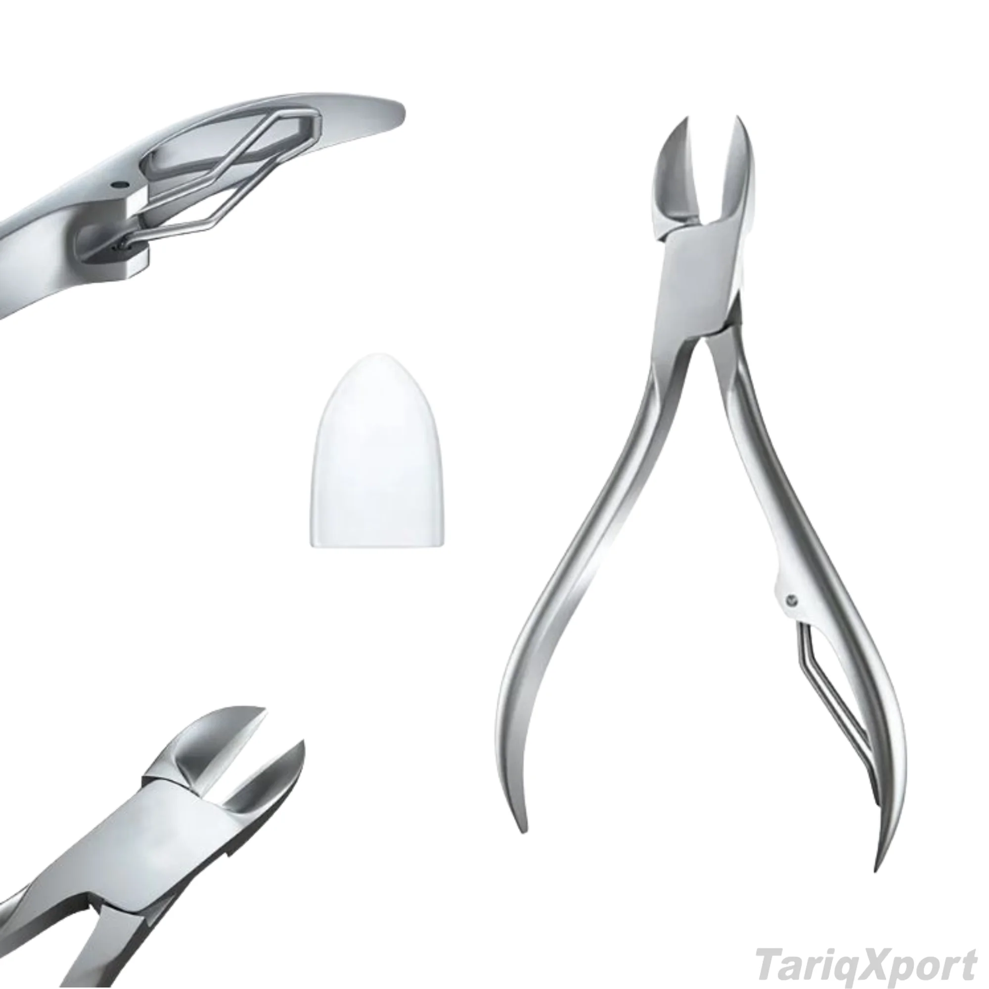 Cuticle Nipper Nail Clippers Scissors Manicure Dead Skin Remover Curved Stainless Steel Pedicure Cutter Pusher Tool Trimmer Wide - Image 3
