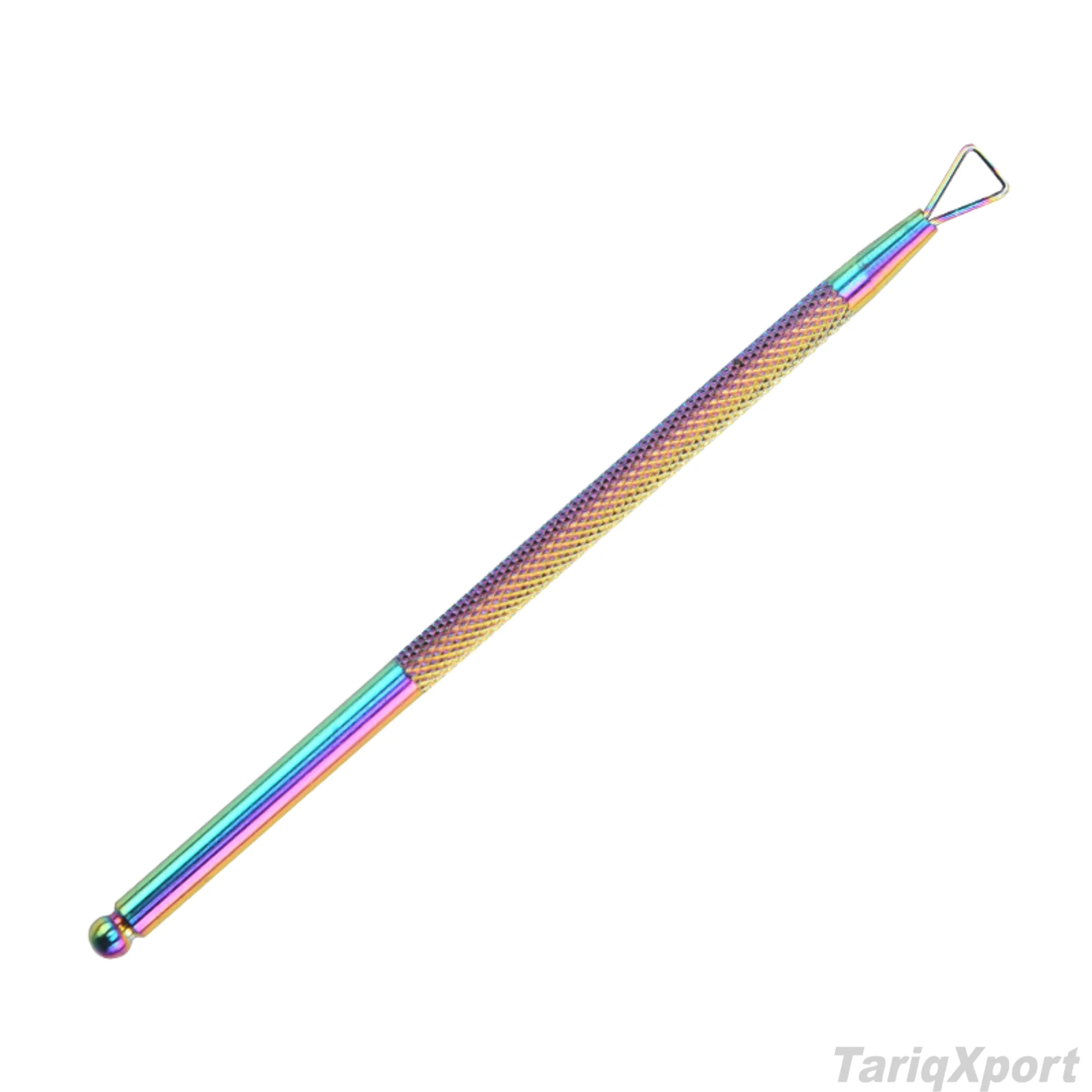 Professional High Quality Stainless Steel Double End Cuticle Nail Pusher Spoon Cleaner Tool Comfortable Handle Custom Logo - Image 2