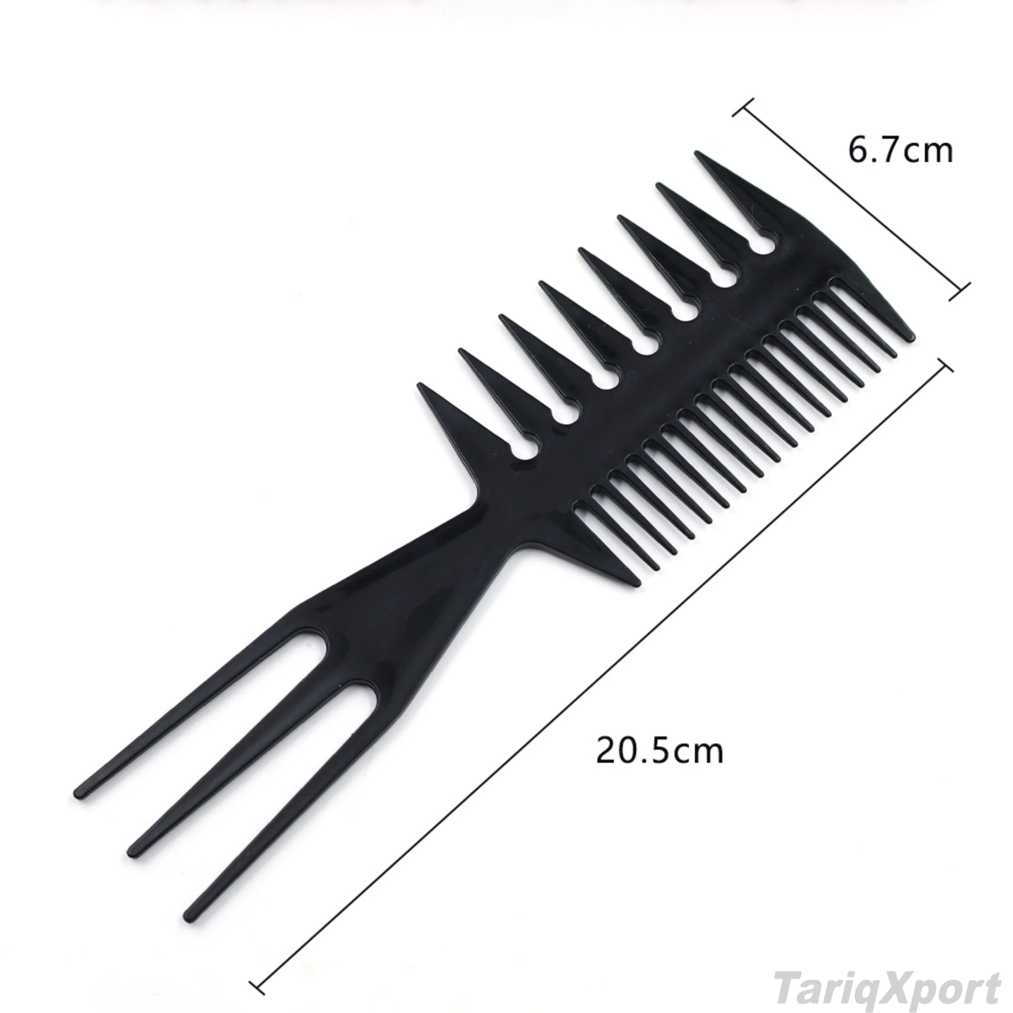 Professional Portable Custom Logo Home Eco-Friendly Comfortable Fashion Wide Tooth Fork Comb Plastic Large Size Classic Adult - Image 4