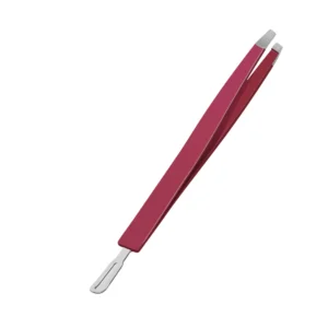 Stainless Steel Double Ended Flat Nose Eyebrow Tweezers Custom Logo Precision Brow Shaping Professional Beauty Tool