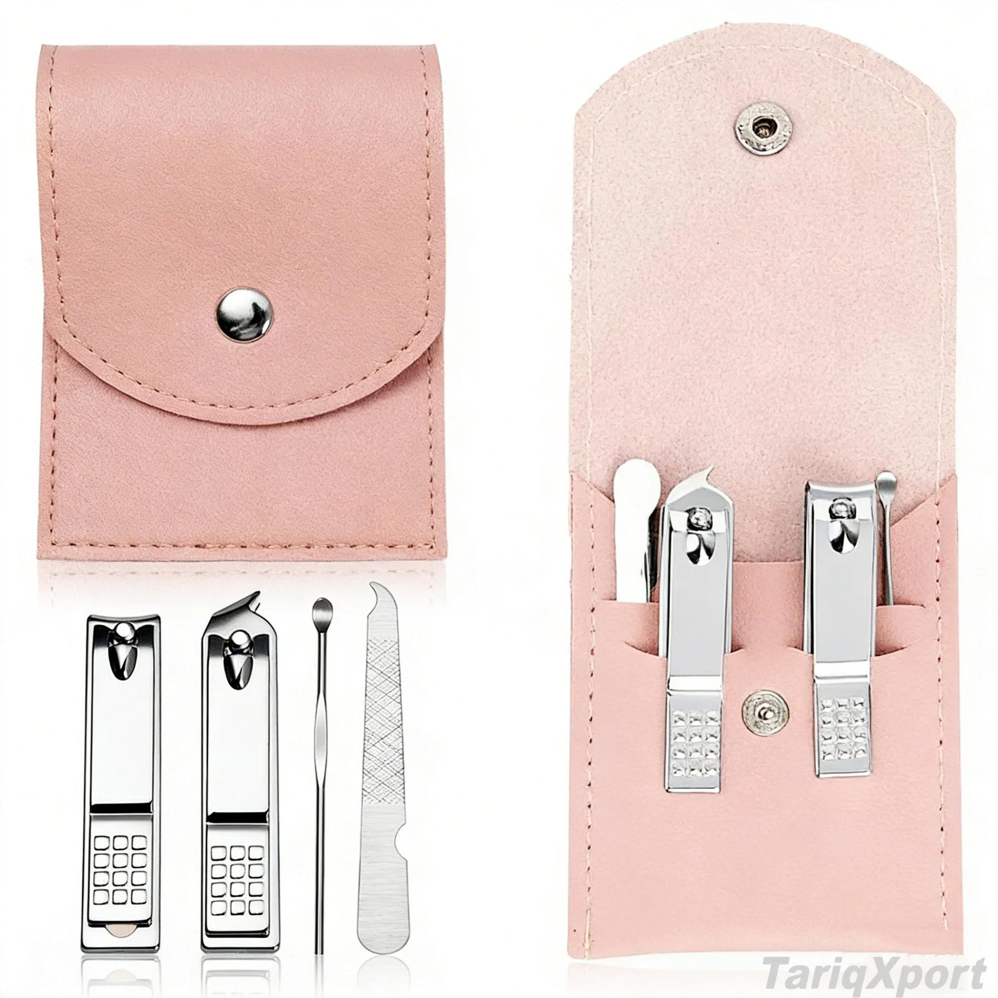 Custom High-quality 4-in-1 4Pcs Stainless Steel Manicure Set Mini Portable Nail Clippers Nail Trimmer for All Ages - Image 2