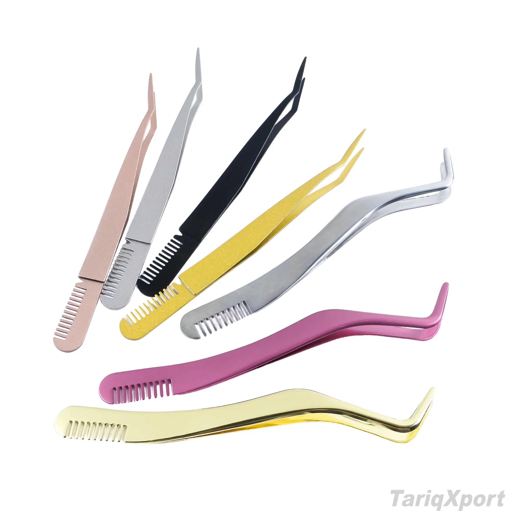 Wholesale False Eyelash Clips for Strip Lashes Custom Logo Cluster Lash Tweezers Private Label Lash Applicator Tools - Image 4