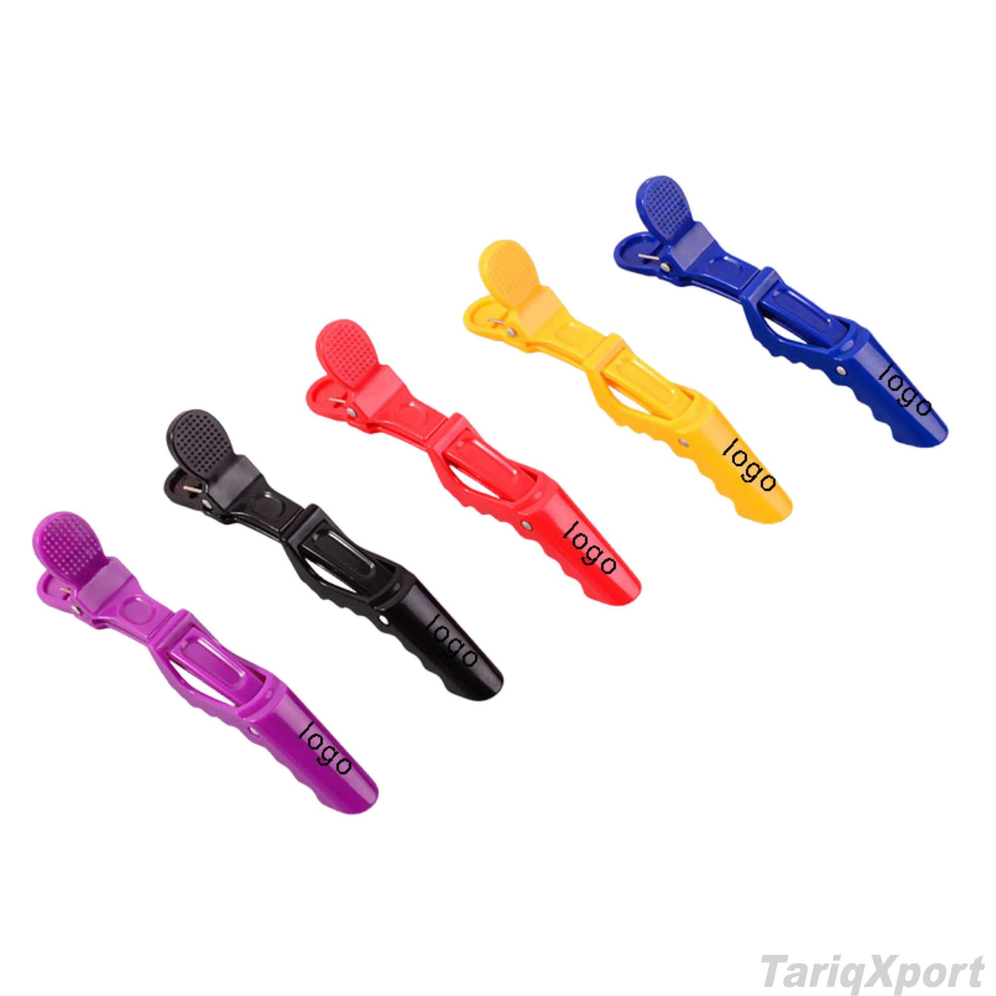 Hot Sale Professional Salon TARIQXPORT TX-A-101 Multicolor Plastic Alligator Hair Clips Custom Logo Sectioning - Image 2
