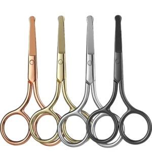 Wholesale Custom Logo Beauty Mini Stainless Steel Right-Handed Comfortable Handle Sharp Straight Blade Manicure Eyebrow Scissors