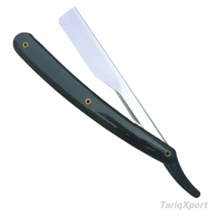 Professional Foldable Men’s Disposable Straight Razor Plastic Handle Black Stainless Steel Blade Face Body Custom Logo Option