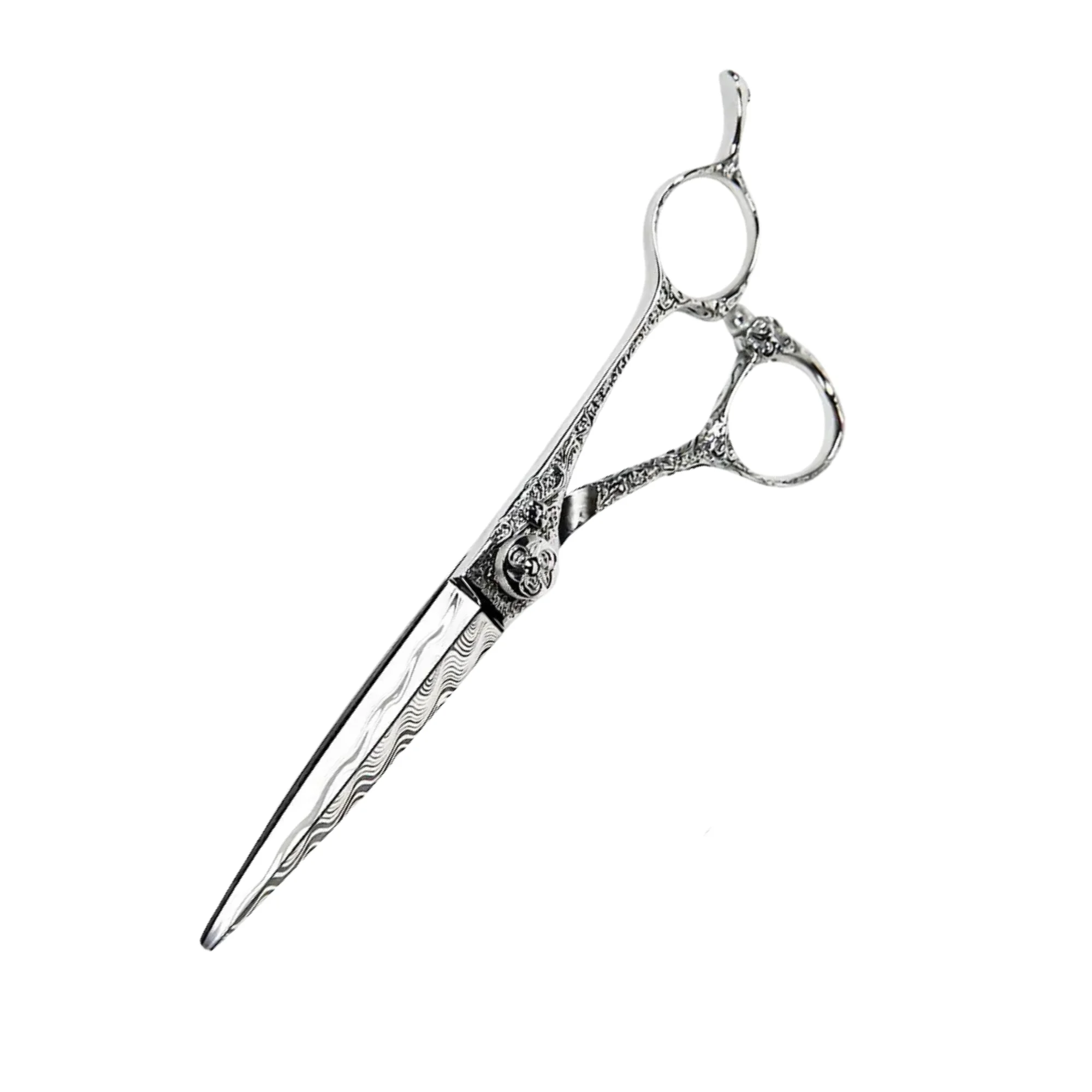 Professional 6 Inch Stainless Steel Lightweight Long Handle Right-Handed Barber Thinning Scissors Customized Logo Sharp Hair