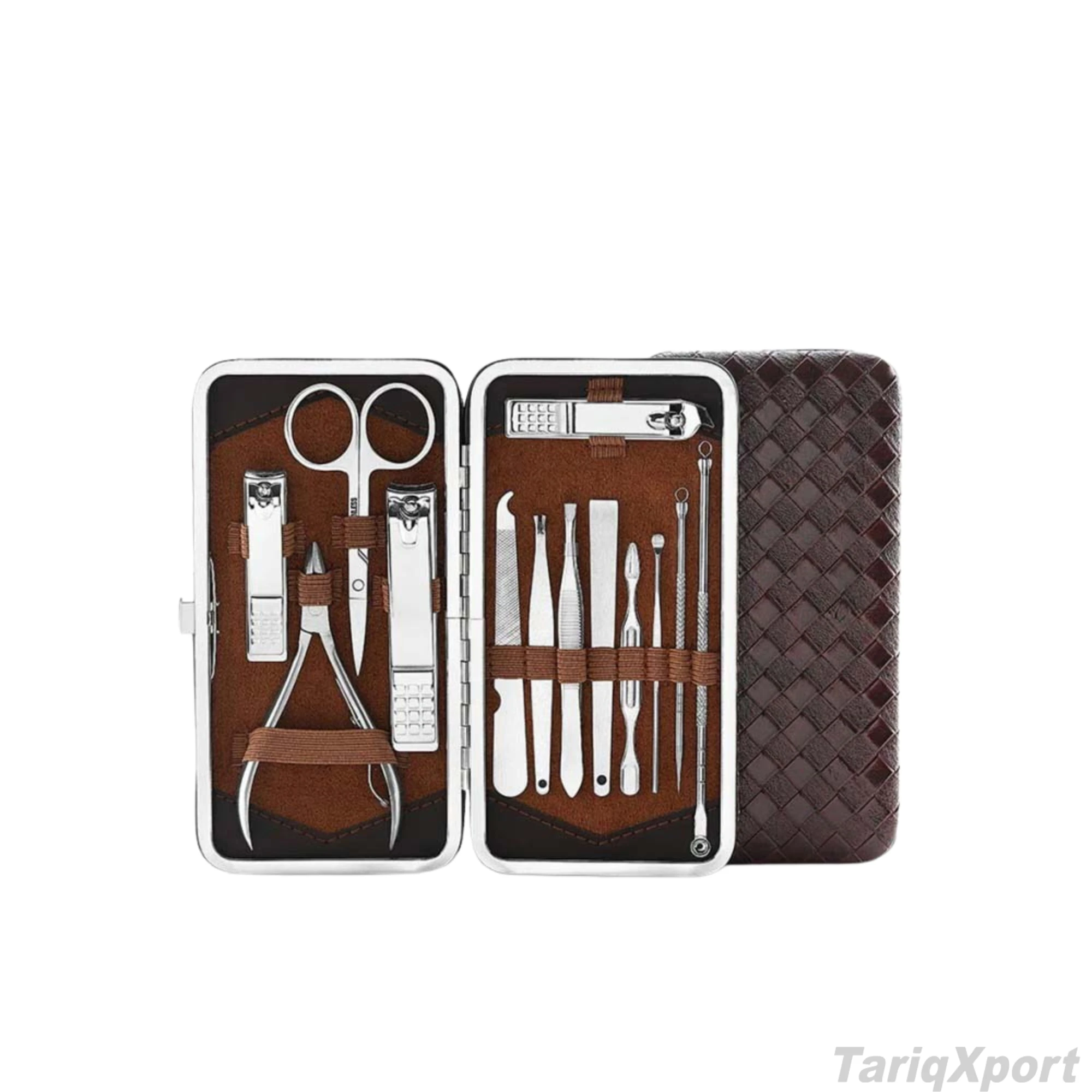 Professional Luxurious Stainless Steel Manicure Pedicure Kit Comfortable Handle 7 1 Tools Nail Cutter Cuticle Single Case Custom - Image 3
