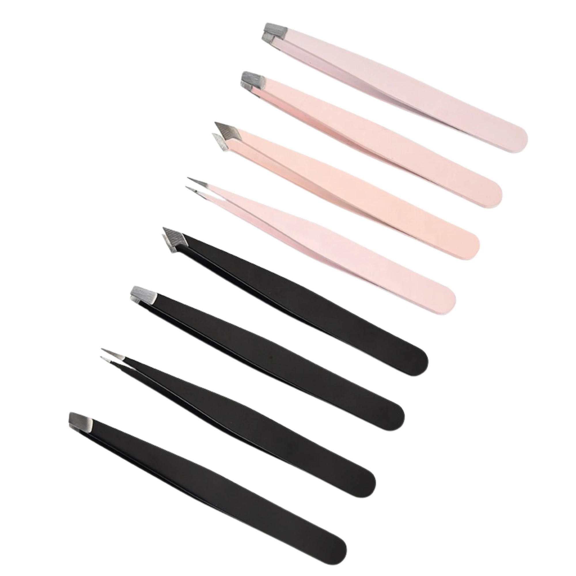 Professional Stainless Steel Curved Lightweight Eyebrow Tweezers Pointed Eyelash Multiple Colors Precision Sewing Eco-Friendly