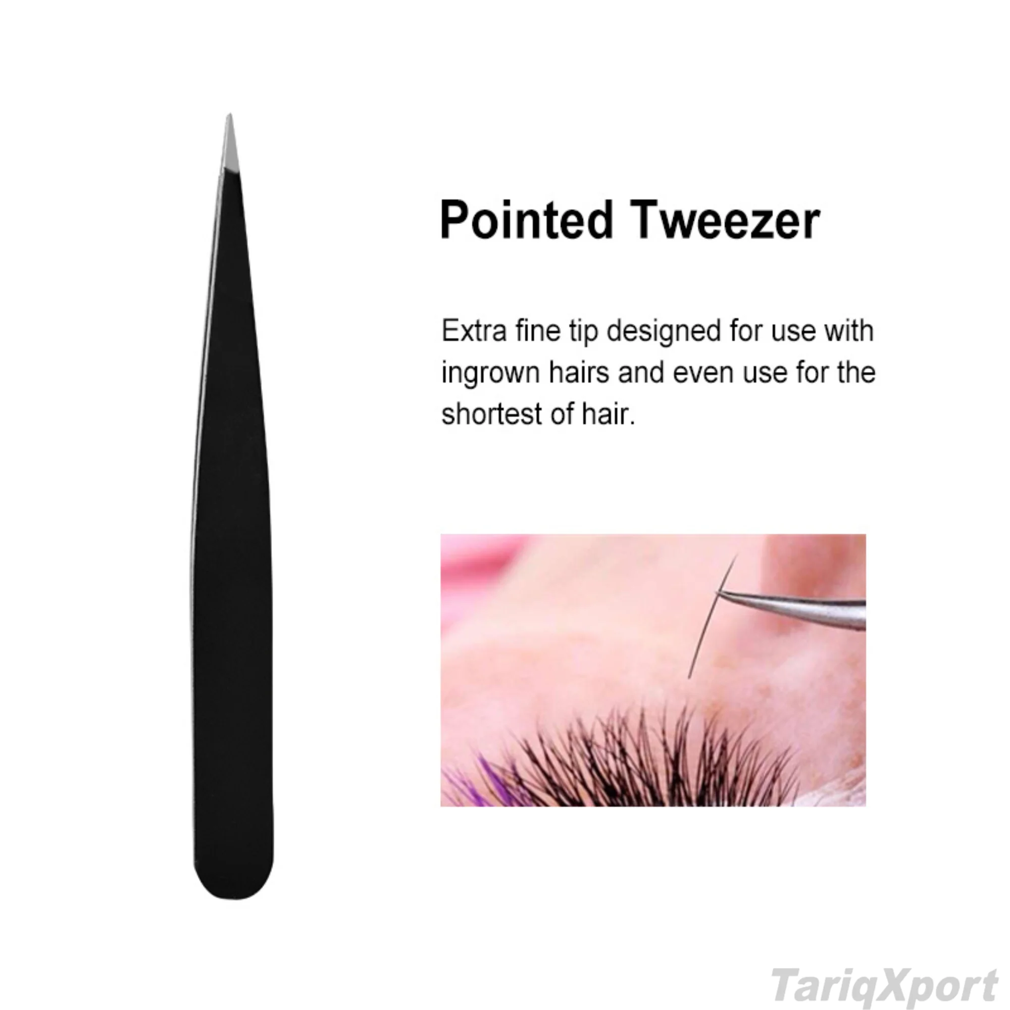 Wholesale High Quality Eco-Friendly Anti-Static Customized Color Stainless Steel Reusable Lightweight Eyelash Eyebrow Tweezers - Image 5
