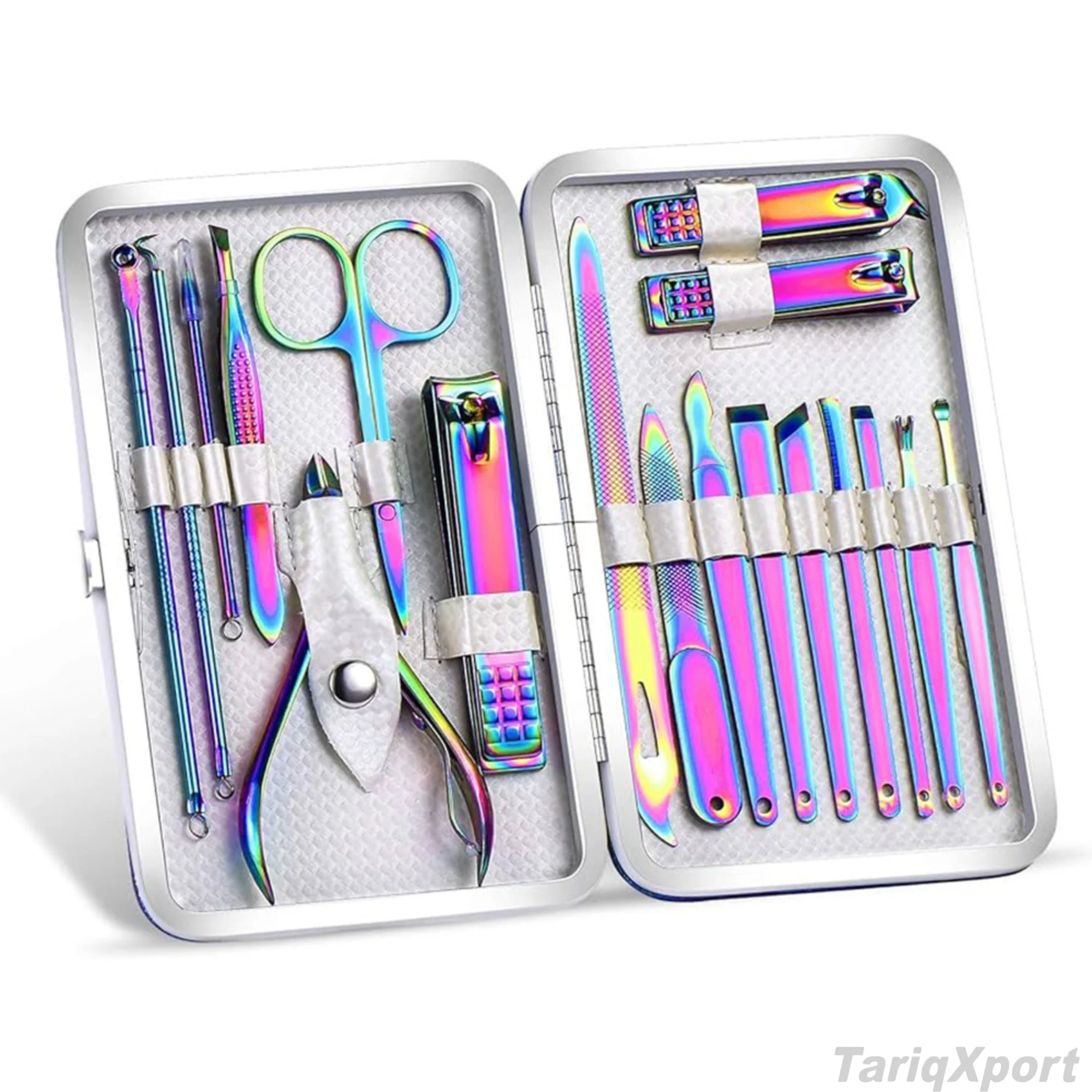 Wholesale Price High Quality 7 in 1 Stainless Steel Nail Kit Case Lightweight Adults Luxurious Reusable Portable Manicure Kits - Image 3