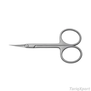 Russian Front Manicure Scissors Small Pointed Stainless Steel Beauty Tool with Sharp Blade Tip Curved Edges Cuticle Scissors