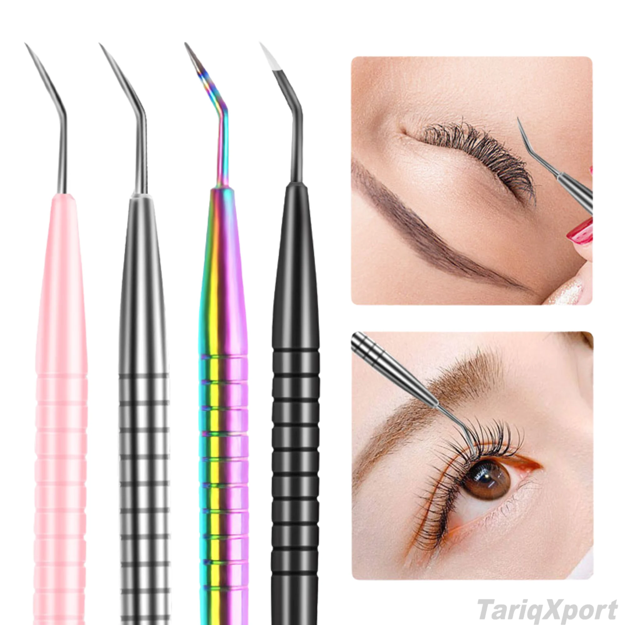 Professional False Eyelashes Tweezer Fake Eye Lash Applicator Beauty Salon Use Stainless Steel Custom Logo Lash Lifting Tool - Image 4