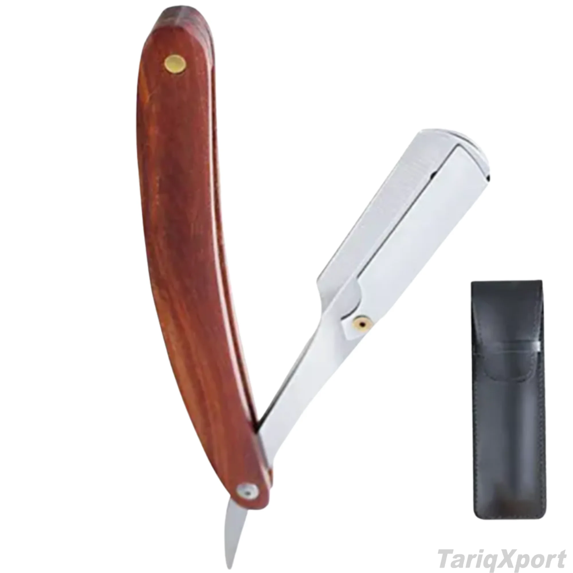 High Quality Professional Barber Stainless Steel Shaving Razor Men Precision Grooming Tool Wood Handle Cut-Throat Face Body - Image 5