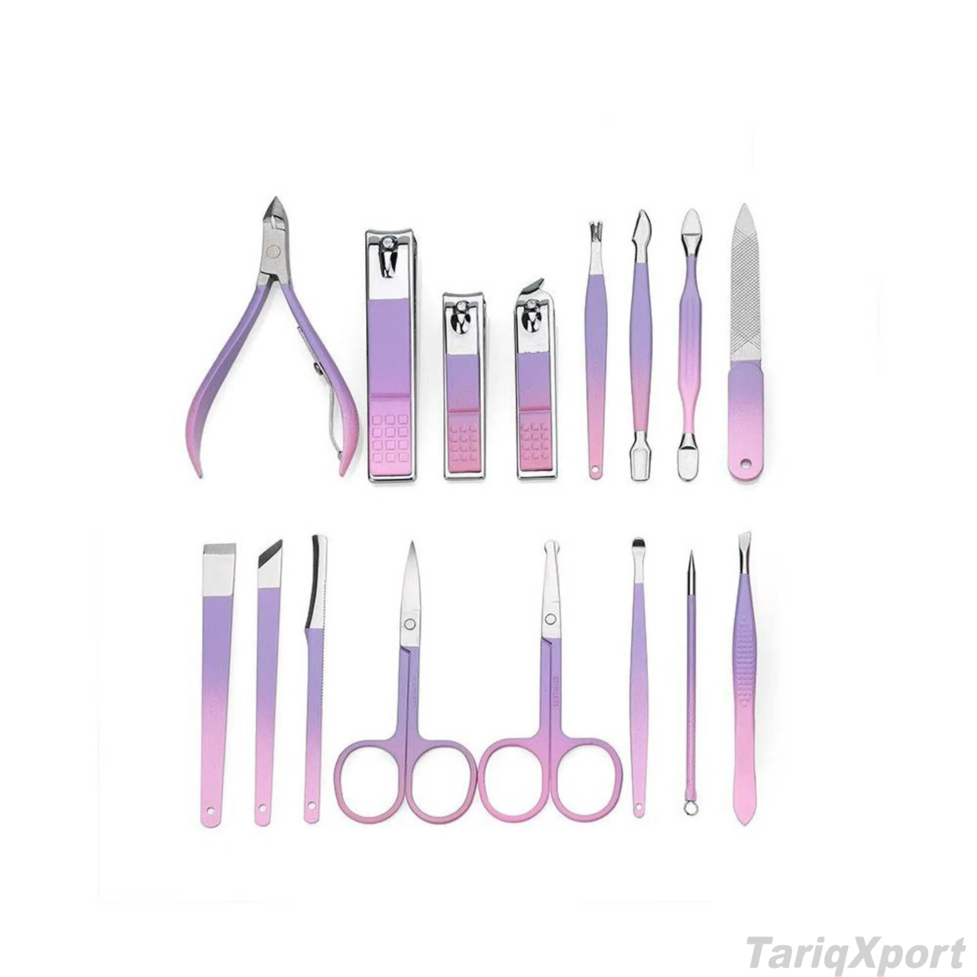 Professional Manicure Kit With Stainless Steel Tools Portable Leather Case 18 In 1 Nail Care Set For Adults - Image 5
