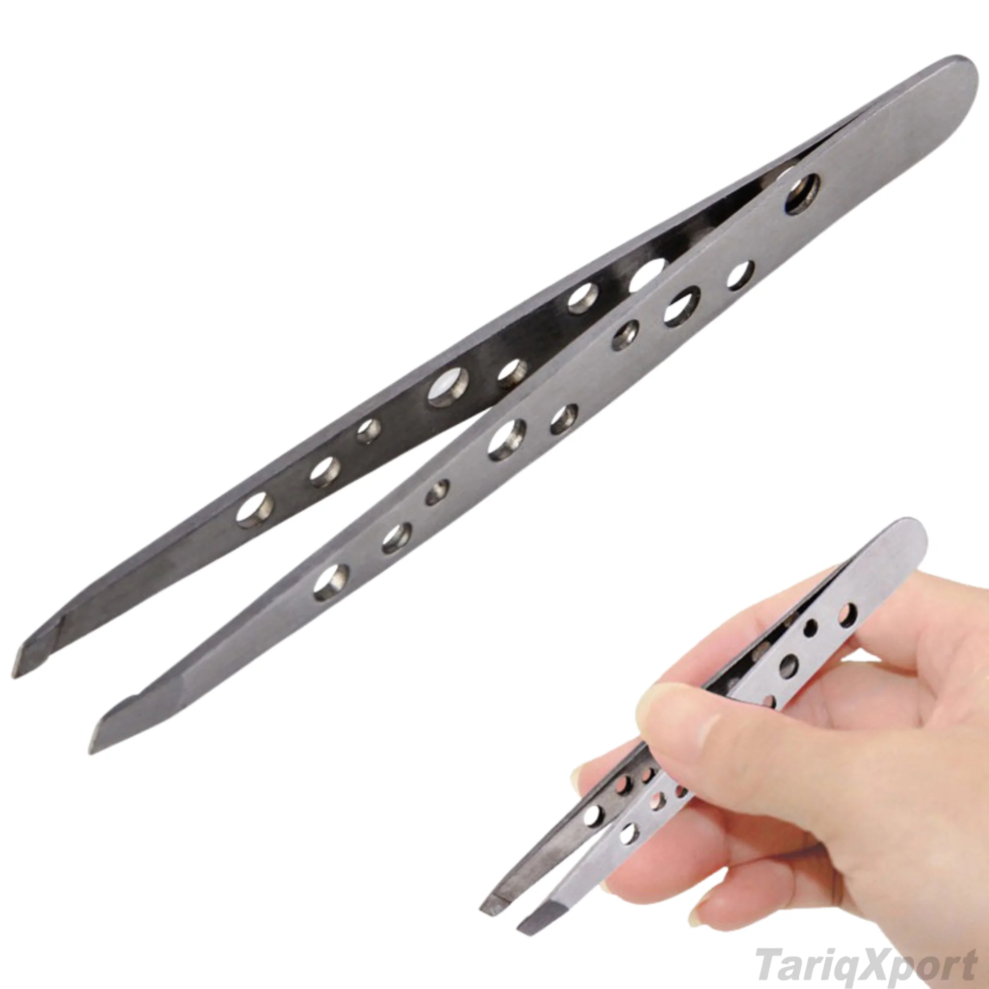 Wholesale Multifunctional Stainless Steel Eyebrow Comb Tweezers Low Price Extension Picker with Slanted Tip for Beauty Use - Image 5