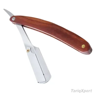 High Quality Professional Barber Stainless Steel Shaving Razor Men Precision Grooming Tool Wood Handle Cut-Throat Face Body